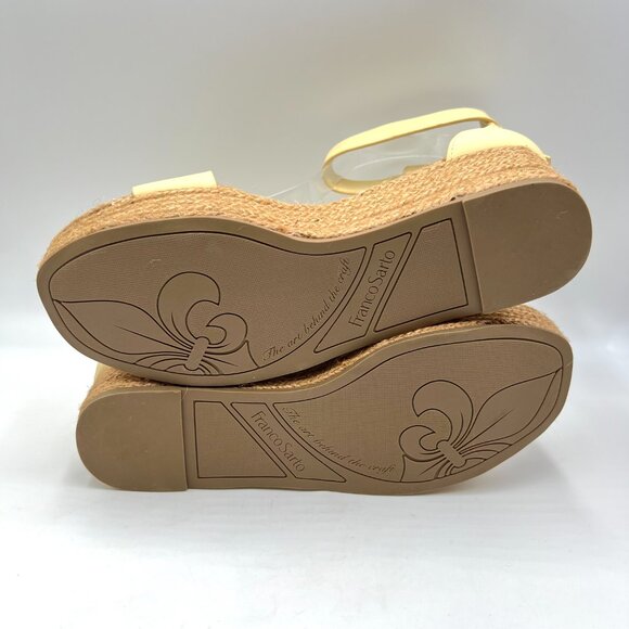 Franco Sarto Womens Size 9.5 Butter Yellow Espadrilles Platform Sandals Shoes - Picture 9 of 14